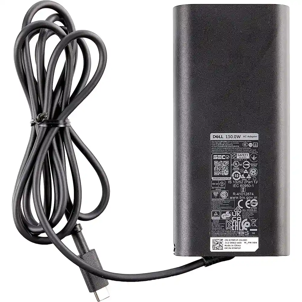 Dell Laptop Adapter Original 130w 20v/6.5a | Type-C  (Box Seal Opened for Serial No) (No Power Cable Included) view 2